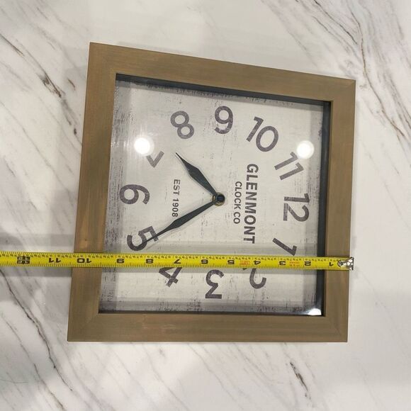 Decorative Accent Square Clock Wall Mount or Table Display Analog Clock - Picture 6 of 8